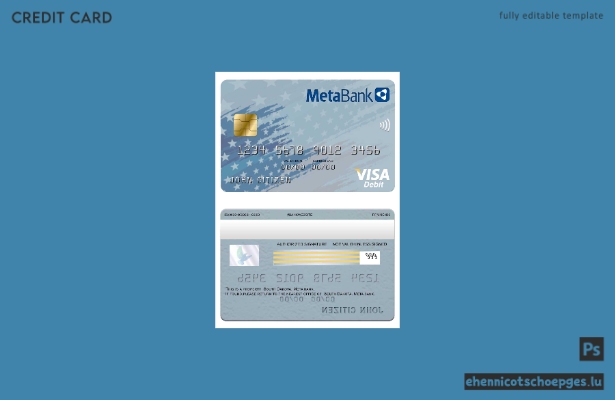 USA, South Dakota, Metabank, Visa-Kartenbeispiel (Vorschau)